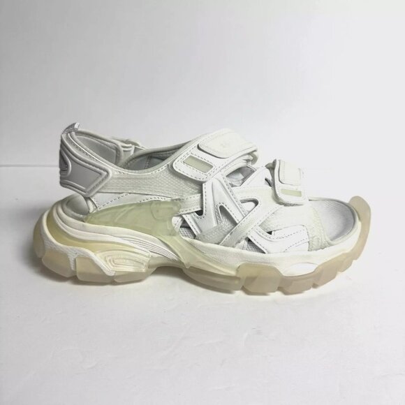 Balenciaga Womens Sandal Strap White Size EU37 US7 - Picture 1 of 6